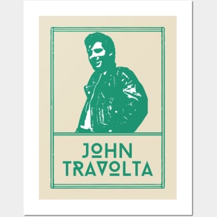 John travolta\\80s retro fan artwork Posters and Art